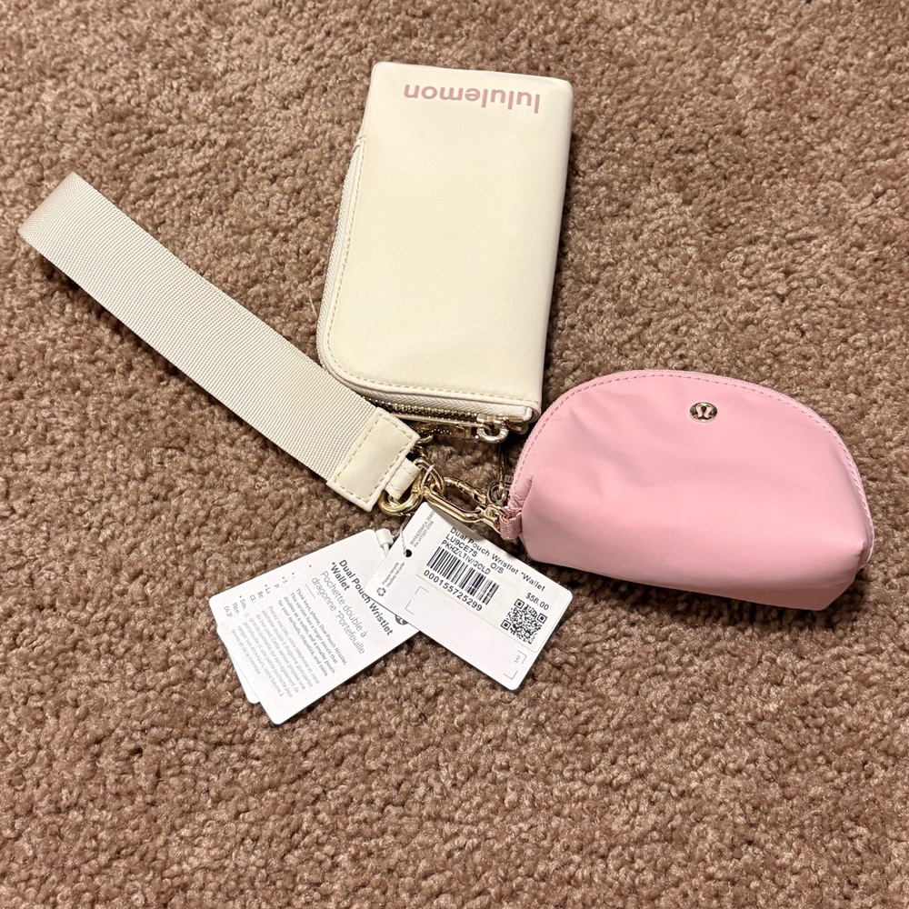 NWT Lululemon Dual Pouch Wristlet Wallet